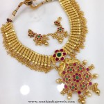 One Gram Gold Plated Necklace with Earrings