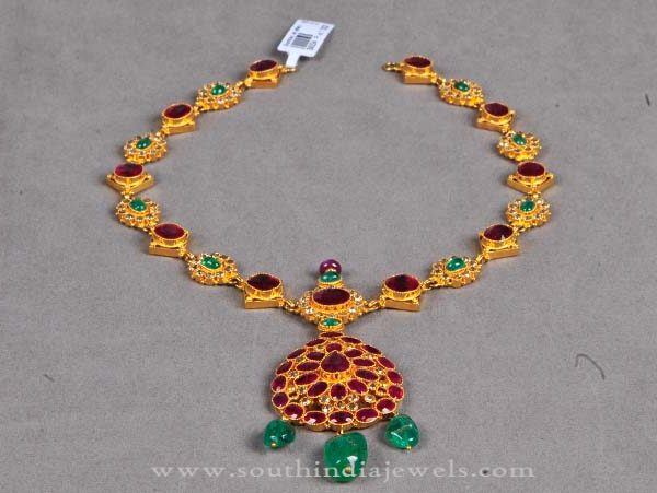 Simple Gold Antique Necklace Designs