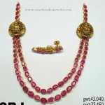 Two Layer Ruby Gold Necklace