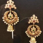 22K Gold Chandbali Earrings with Jhumka