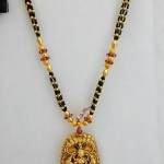Antique Black Beaded Temple Necklace