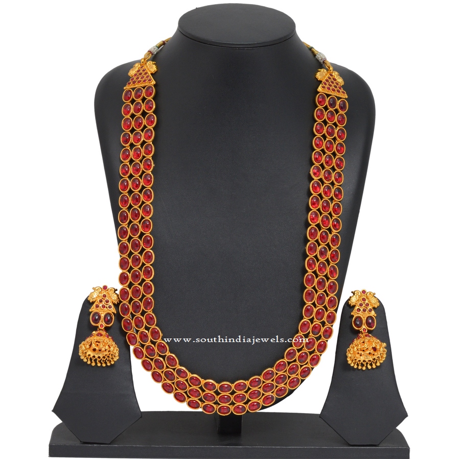 Antique Ruby Haram with Jhumka