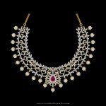 Designer Diamond Pearl Necklace