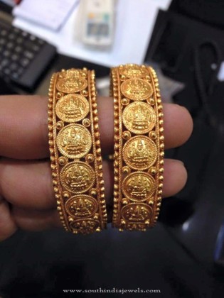 Gold Coin Bangle Design - South India Jewels