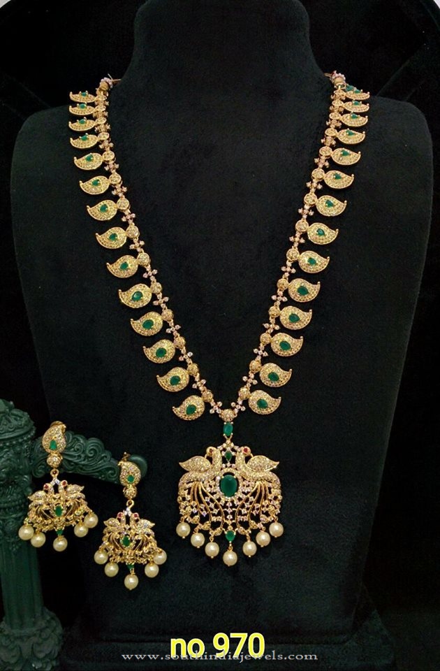 Imitation Mango Mala Haram Set - South India Jewels