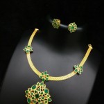 One Gram Gold Green Stone Necklace