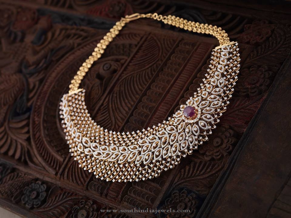 South Indian Diamond Choker Necklace