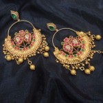 Latest Gold Antique Earrings (Ring Style)