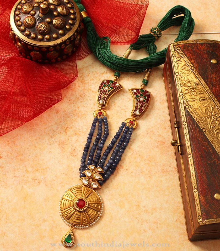 Gold Antique Beaded Necklace
