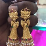 Long Gold Cone Shaped Jhumka Design