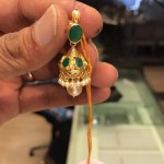Light Weight Gold Emerald Jhumka