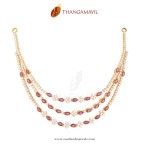 Gold Layered Ruby Necklace Design