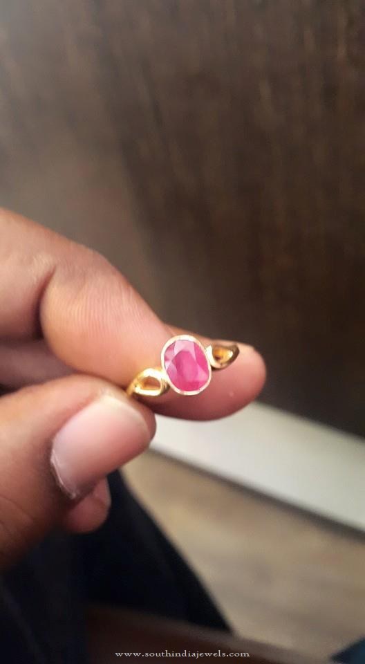 Simple Gold Ruby Ring