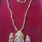 Light Weight Gold Chain and Pendant Set