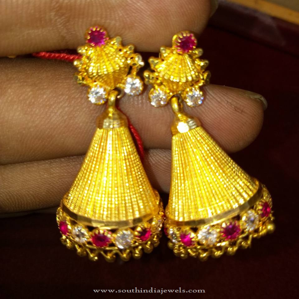 Traditional Gold Jhumka Design