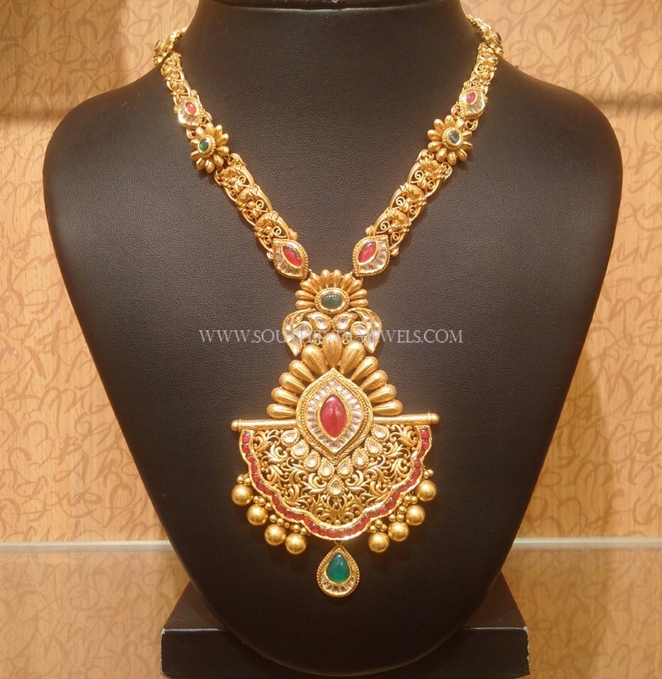 Gold Kundan Long Necklace 
