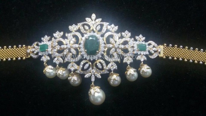 Diamond Arm Chain Design - South India Jewels