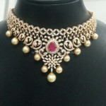 Diamond Choker Necklace with South Sea Pearls