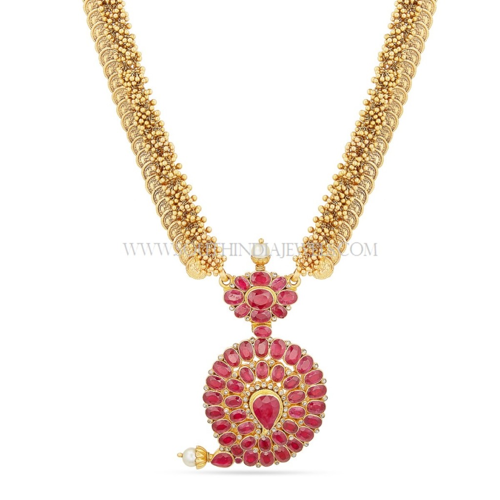 Gold Haram with Ruby Pendant