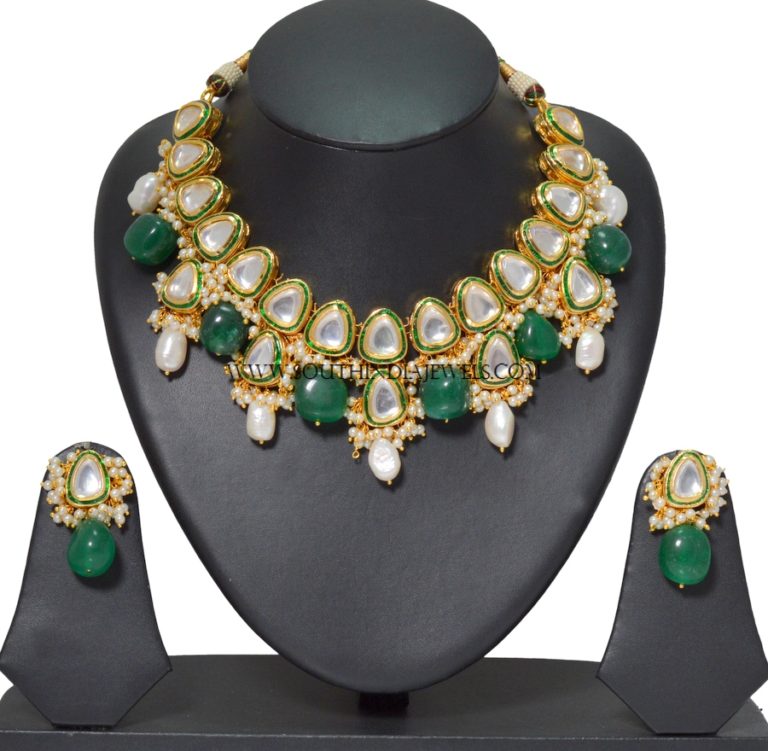 Kundan Emerald Choker Necklace