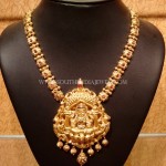 Medium Length Gold Lakshmi Haram