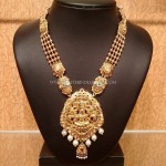 Traditional Gold Lakshmi Haram Design