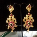 Gold Plated Silver Peacock Earrings
