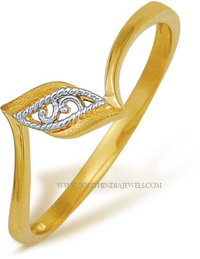Gorgeous Gold Rings with Price Below 6000 - South India Jewels