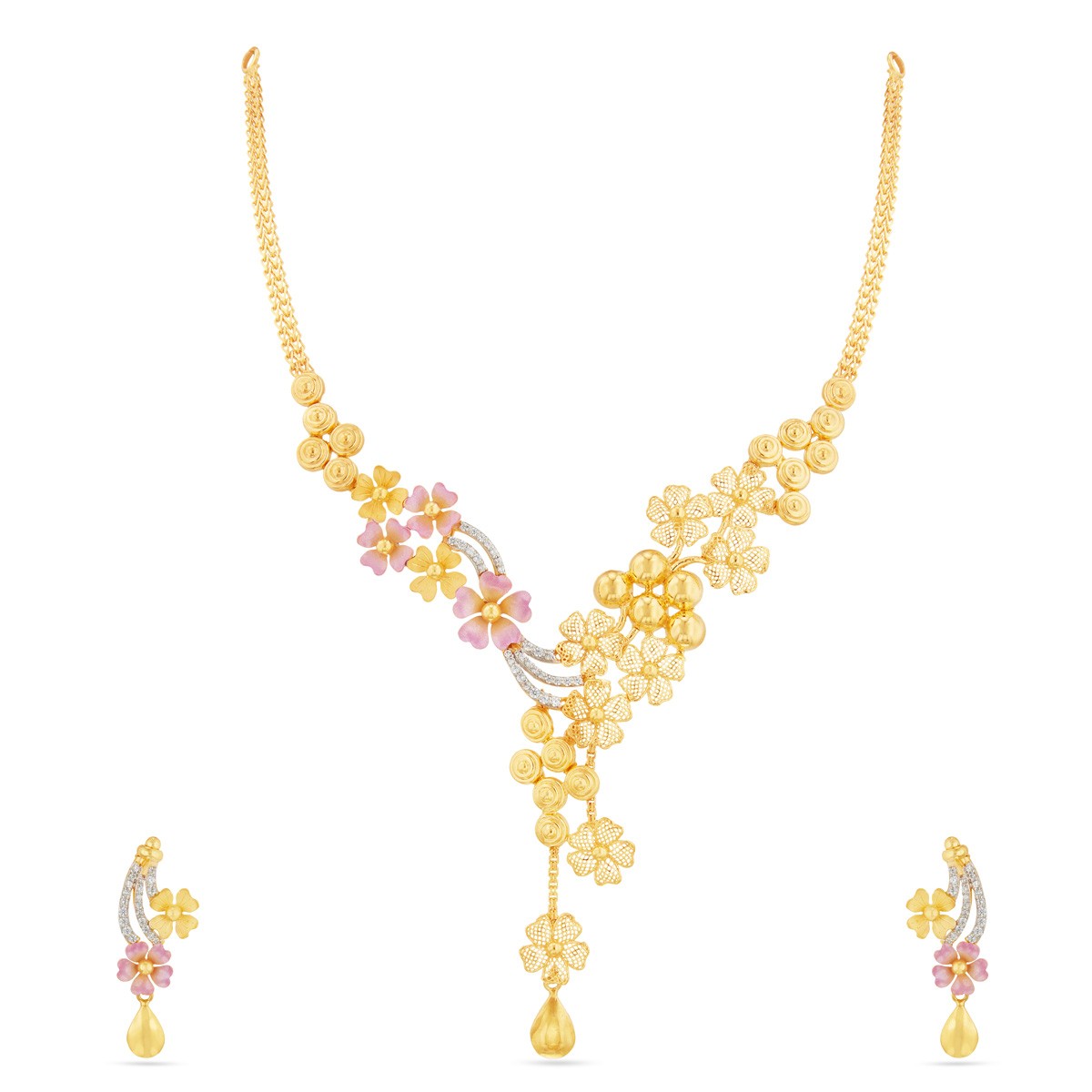 Light Weight Gold Necklace Designs With Price in Rupees ... (1200 x 1200 Pixel)