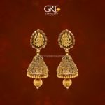 22K Gold Antique Finish Jhumka From GRT Jewellers
