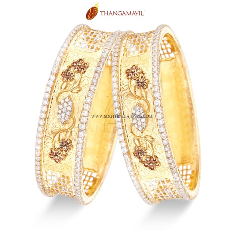 Designer Stone Bangles from Thangamayil Jewellery