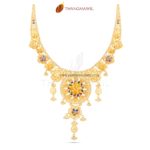 Gold Enamel Necklace From Thangamayil