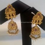Gold Antique Pearl Jhumka
