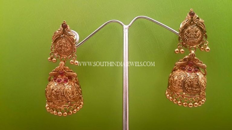 Gold Antique Coin Jhumka