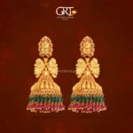 Gold Antique Temple Jhumka from GRT