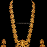 Gold Plated Long Lakshmi Necklace with Jhumka
