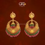 Gold Antique Chandbali Earrings from GRT