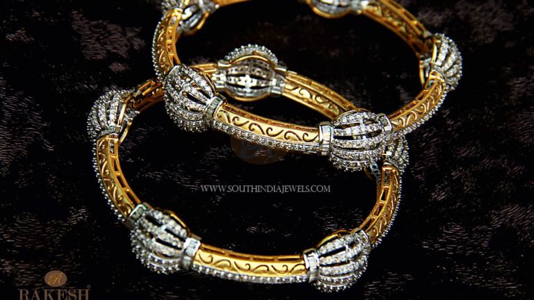 Gold Diamond Bangle From Rakesh Jewellers