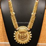Traditional Gold Haram With Nakshi Work