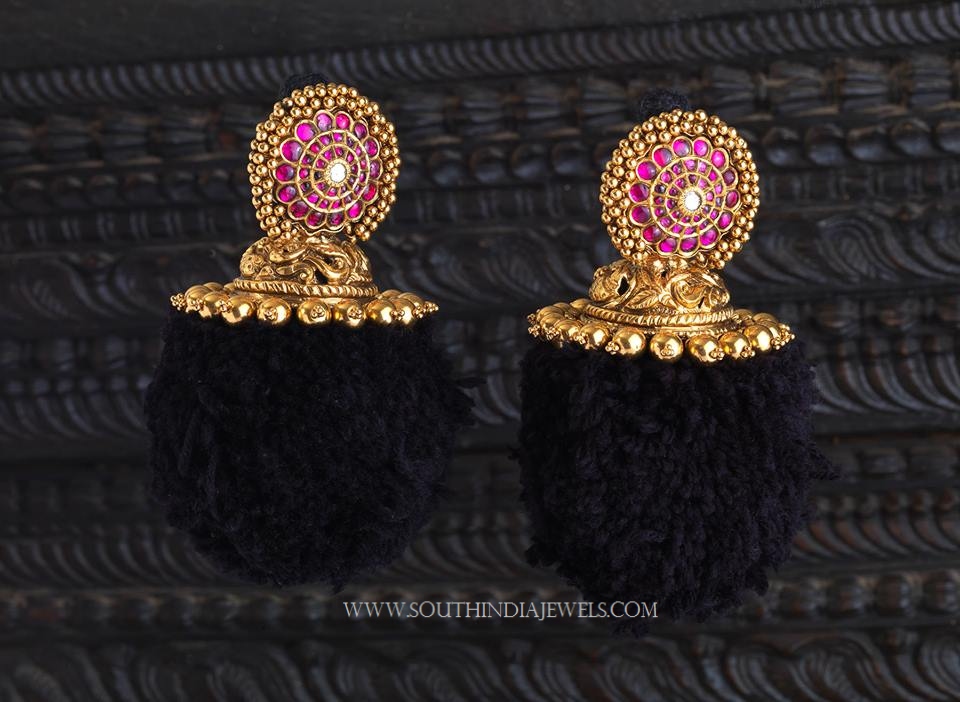 Gold Antique Ruby Earrings from Creations Jewellery