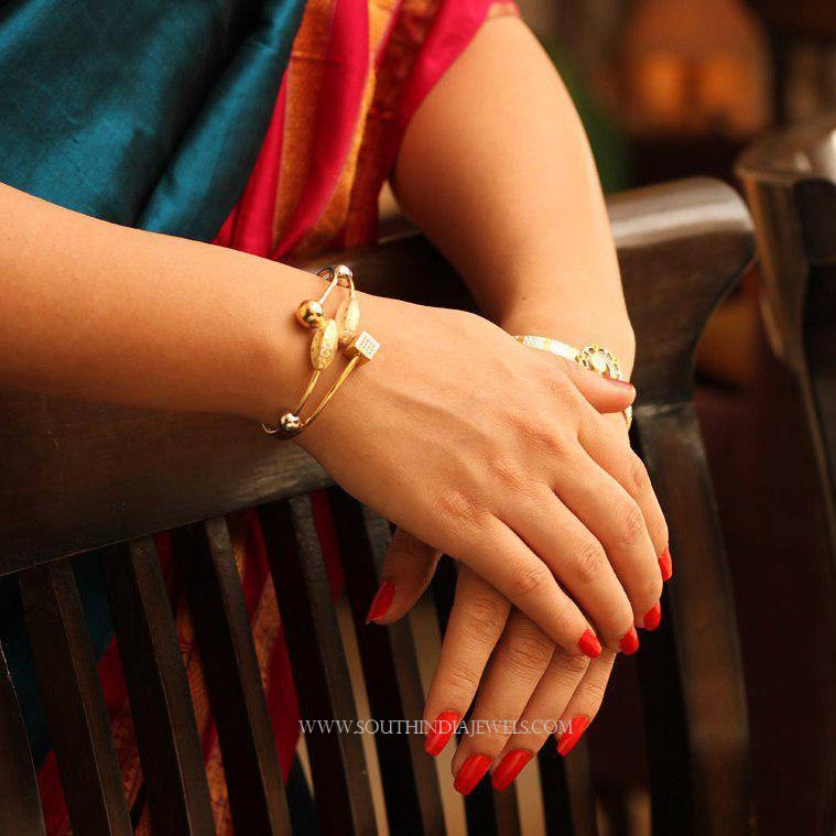 Gold Designer Cuff From Manubhai Jewellers