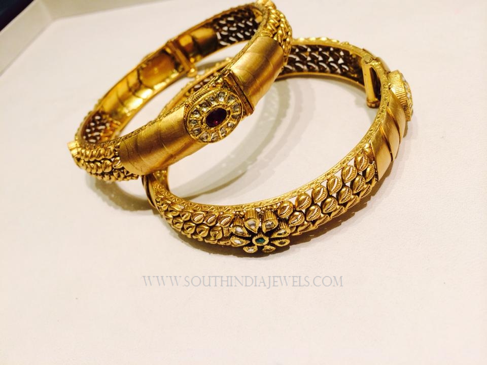Gold Designer Bangles From K.N Jewellers