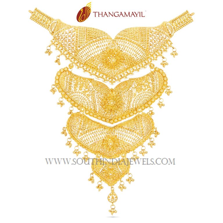 Gold Layered Necklace from Thangamayil