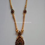Gold Ruby Emerald Chain Necklace