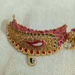 Gold Choker With Pink Stones