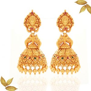 Lalitha Jewellery Gold Earrings Collections - South India Jewels