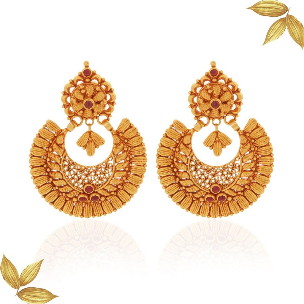 Lalitha Jewellery Gold Earrings Collections - South India Jewels