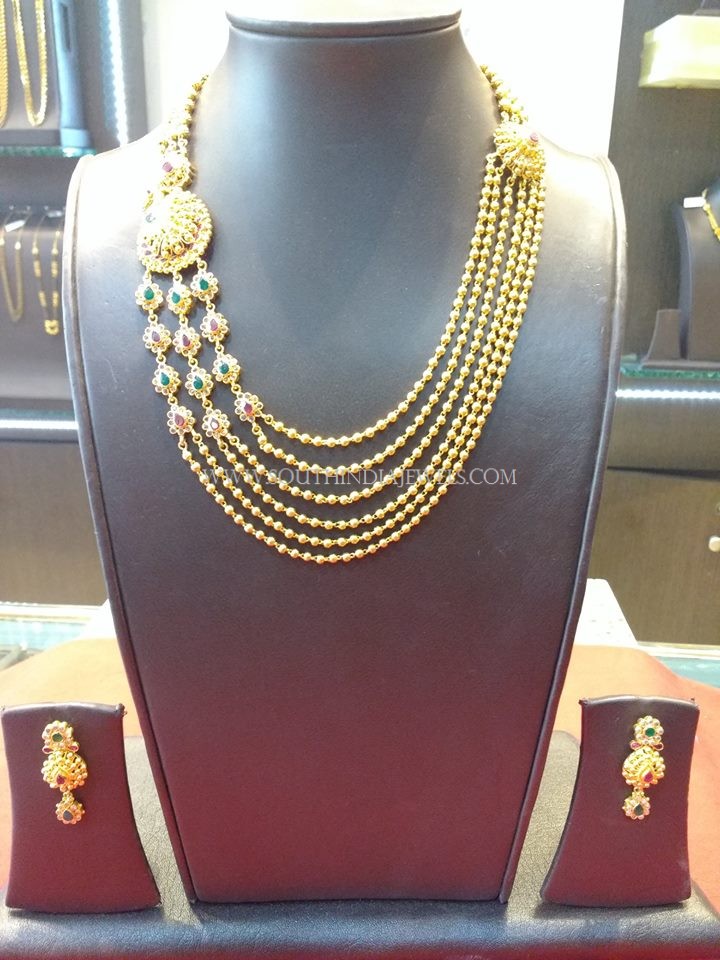 60 Grams Multilayer Gold Necklace Set