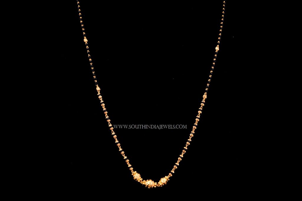 Simple 22K gold Chain Necklace - South India Jewels