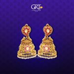 Gold Antique Jhumka 2017 Design From GRT Jewellers